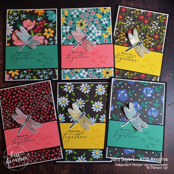 Simple cards using Heal your Heart plus Flower and Field Designer Series Paper for Salebration