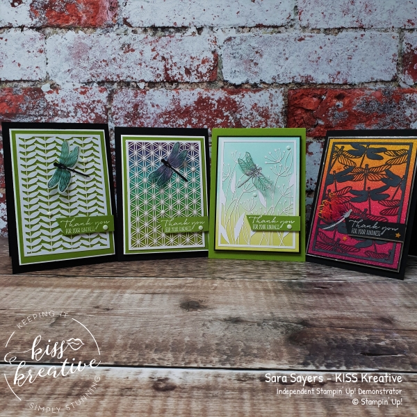 Easy simple cards using the Dandy Laser cut papers from Stampin Up